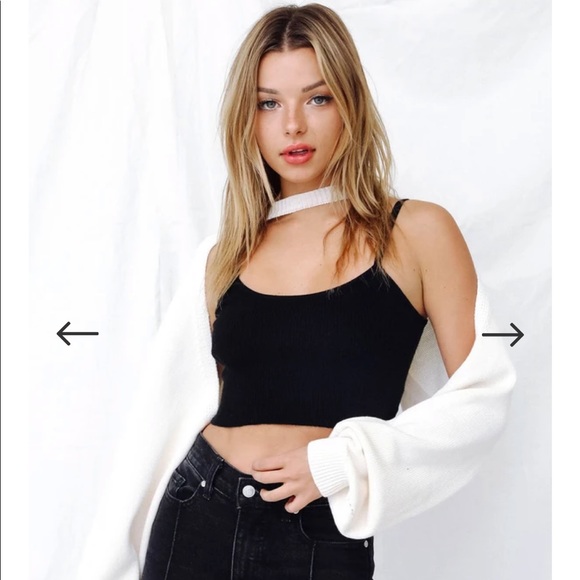 Bloggers Beige Knit gold Chain Arm warmer sleeve BLOGGER'S FAVE! - Picture 5 of 13